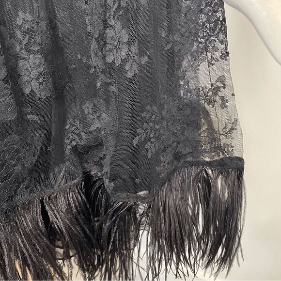 Vintage 1960s Bill Blass for Maurice Rentner Ostrich Lace Cocktail Dress - Picture 5 of 9